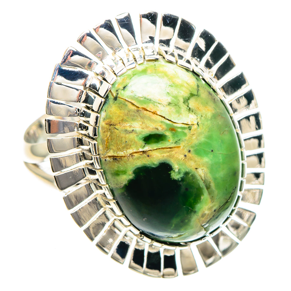 Australian Green Opal Rings handcrafted by Anasilvercos - RING92334