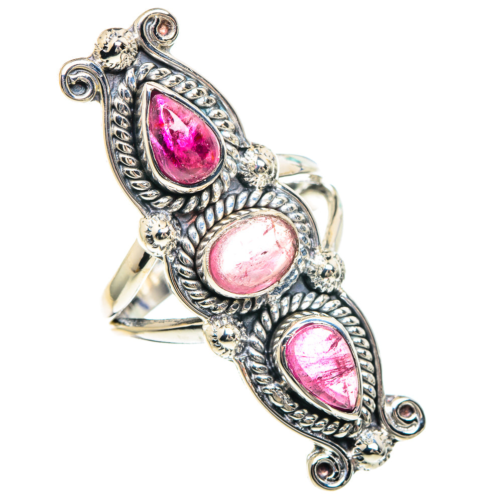 Pink Tourmaline Rings handcrafted by Anasilvercos - RING92343
