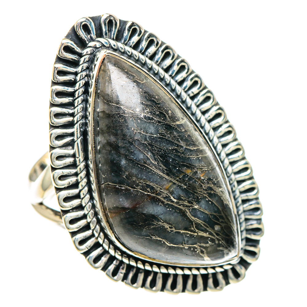 Pyrite Agate Rings handcrafted by Anasilvercos - RING92346