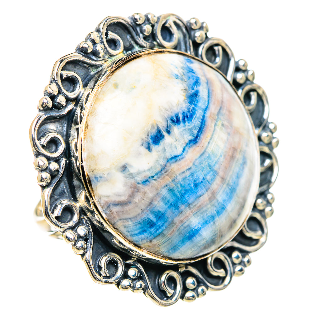 Blue Scheelite Rings handcrafted by Anasilvercos - RING92353