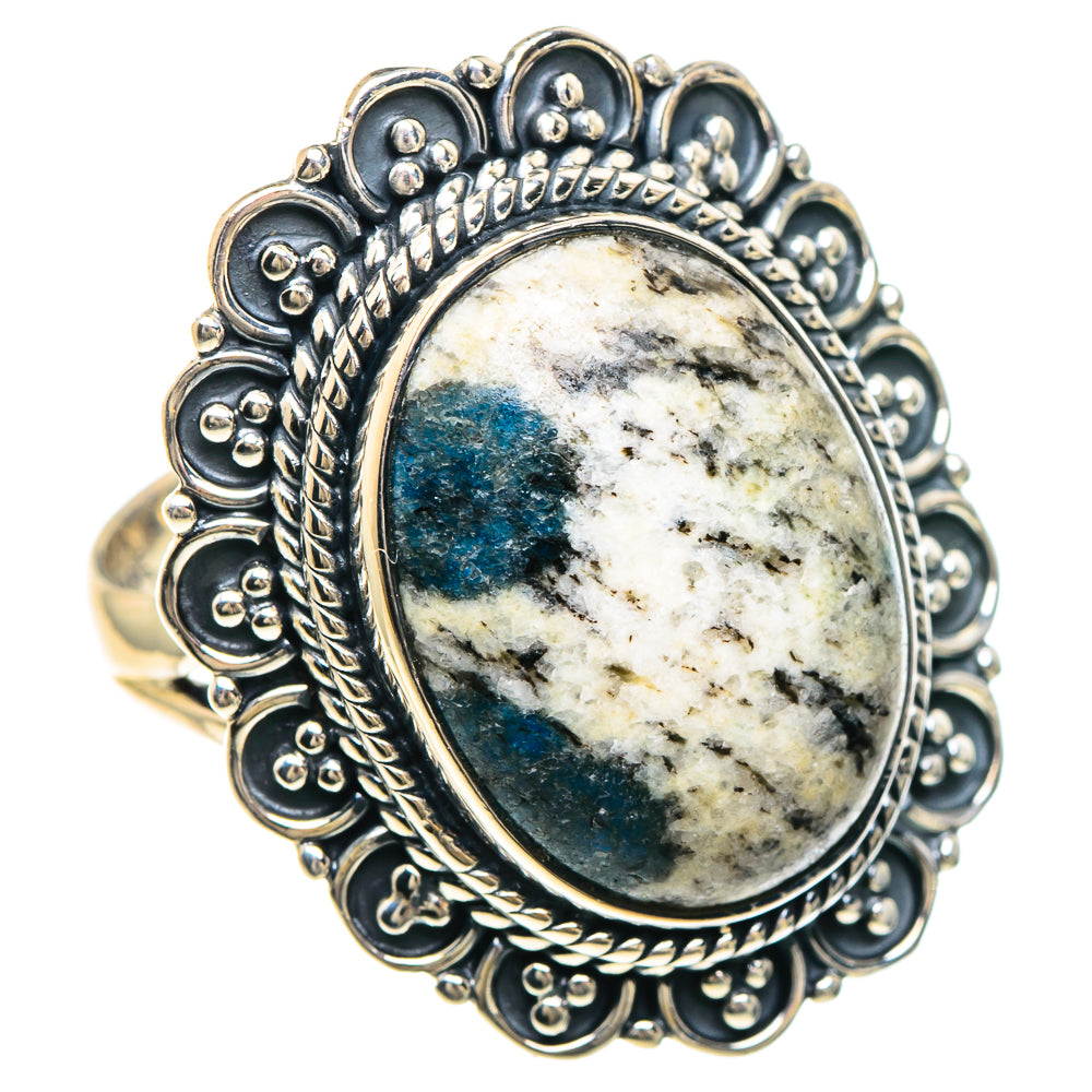 K2 Blue Azurite Rings handcrafted by Anasilvercos - RING92354 - Photo 2