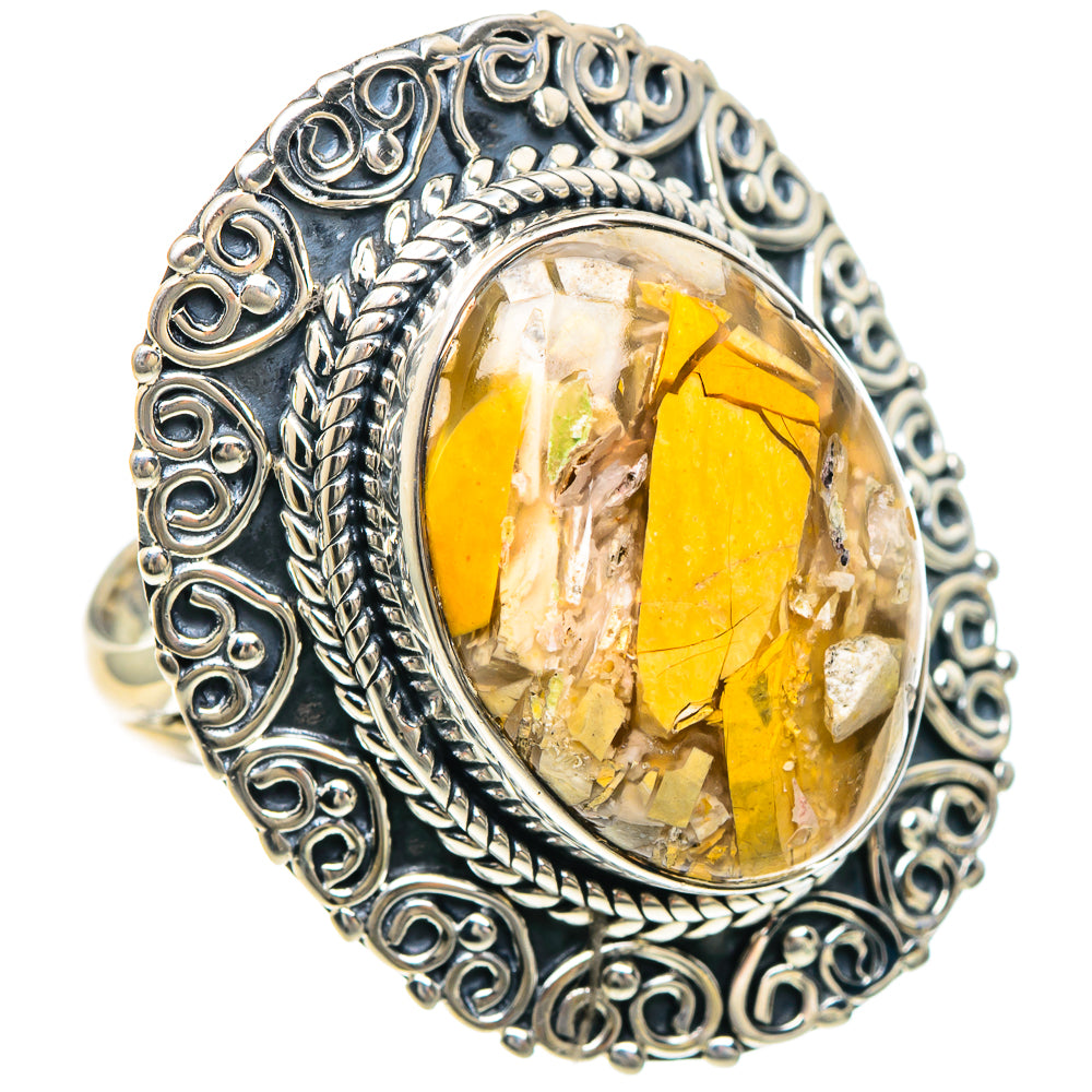 Brecciated Mookaite Rings handcrafted by Anasilvercos - RING92371 - Photo 2