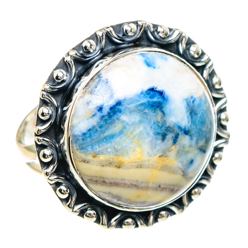 Blue Scheelite Rings handcrafted by Anasilvercos - RING92389