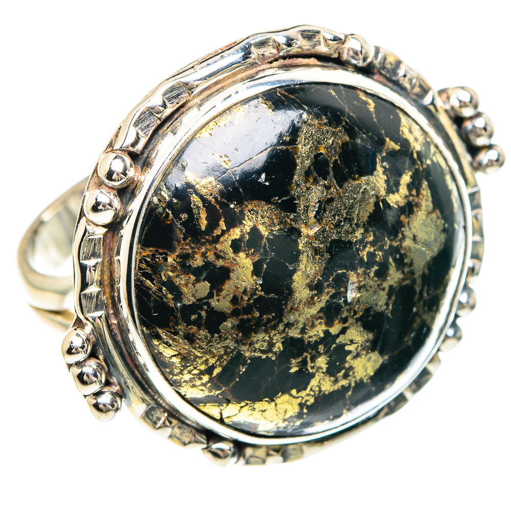 Pyrite Agate Rings handcrafted by Anasilvercos - RING92409