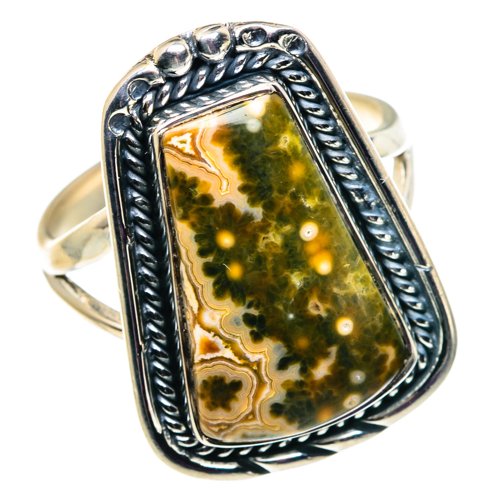 Ocean Jasper Rings handcrafted by Anasilvercos - RING92427