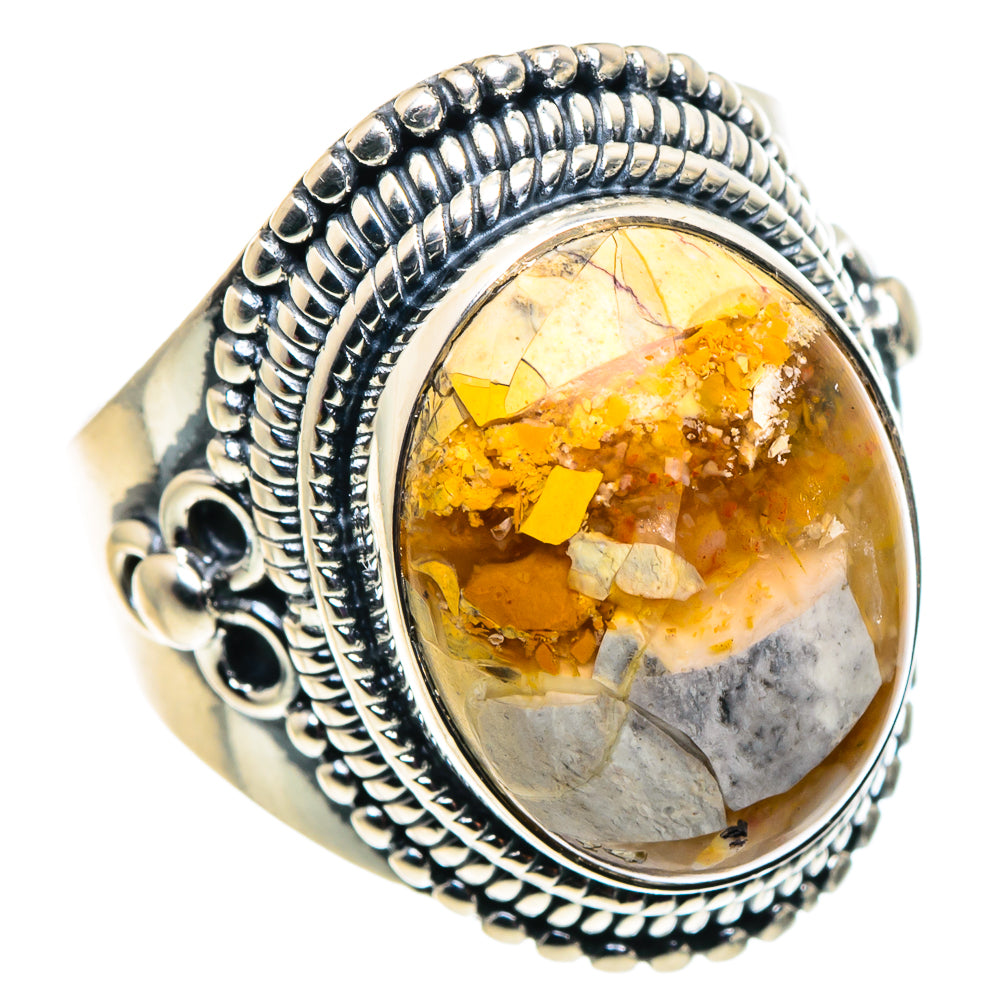 Brecciated Mookaite Rings handcrafted by Anasilvercos - RING92432
