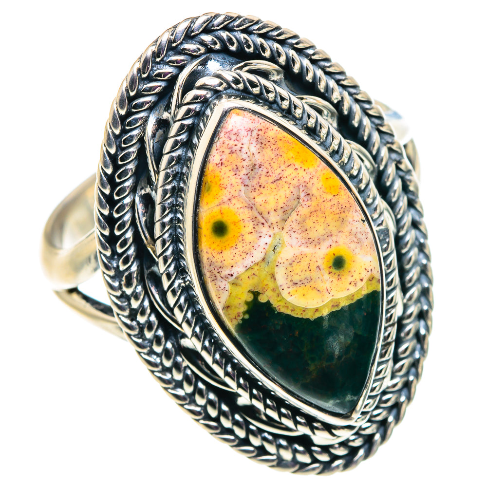 Ocean Jasper Rings handcrafted by Anasilvercos - RING92444