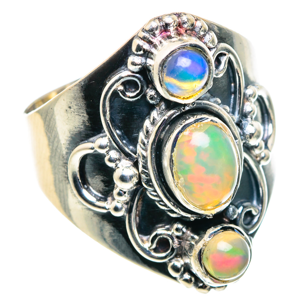 Ethiopian Opal Rings handcrafted by Anasilvercos - RING92446