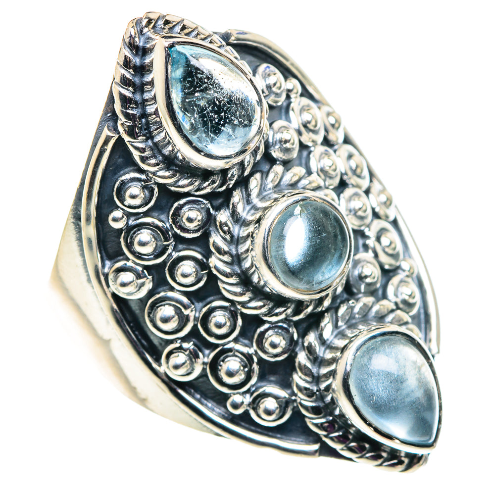 Aquamarine Rings handcrafted by Anasilvercos - RING92451