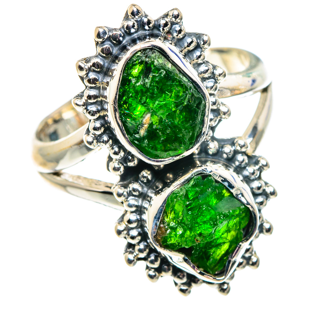 Chrome Diopside Rings handcrafted by Anasilvercos - RING92453