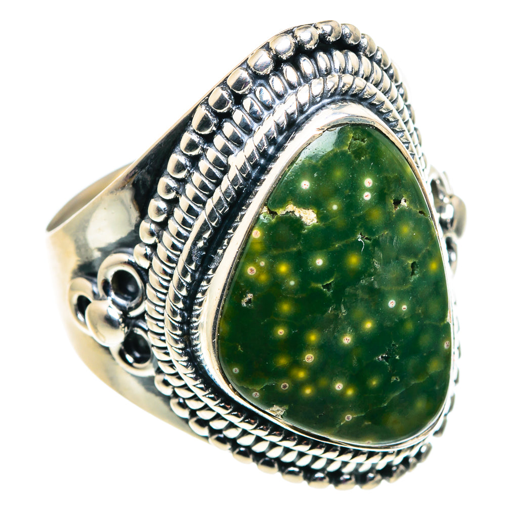 Ocean Jasper Rings handcrafted by Anasilvercos - RING92454