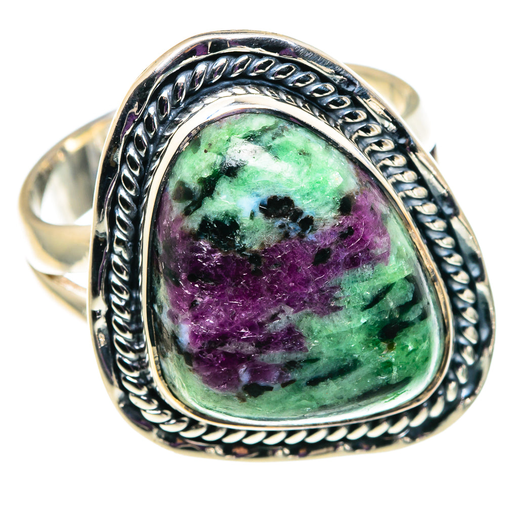 Ruby Zoisite Rings handcrafted by Anasilvercos - RING92476
