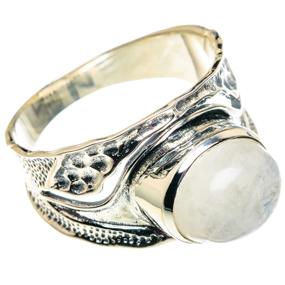 Rainbow Moonstone Rings handcrafted by Anasilvercos - RING92488