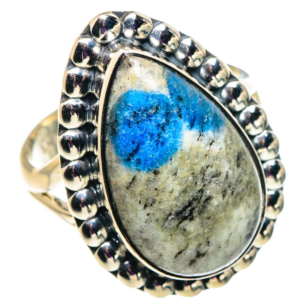 K2 Blue Azurite Rings handcrafted by Anasilvercos - RING92504 - Photo 2
