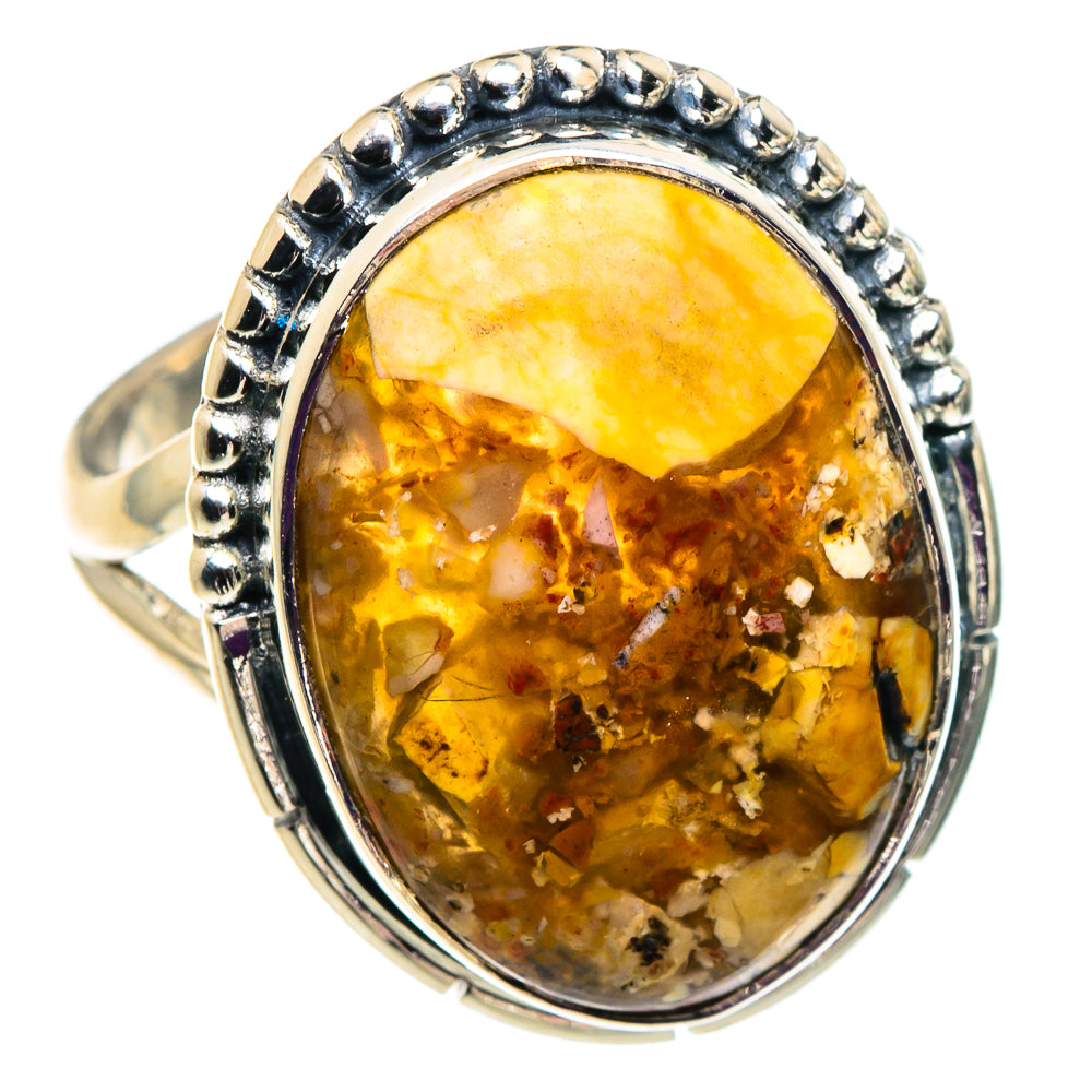 Brecciated Mookaite Rings handcrafted by Anasilvercos - RING92510