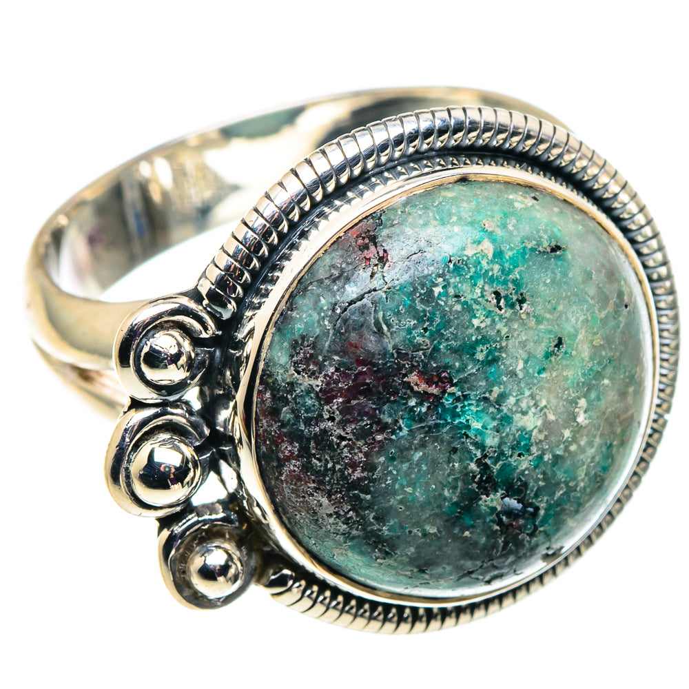 Ruby Fuchsite Rings handcrafted by Anasilvercos - RING92522
