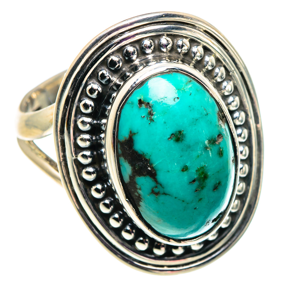 Tibetan Turquoise Rings handcrafted by Anasilvercos - RING92523