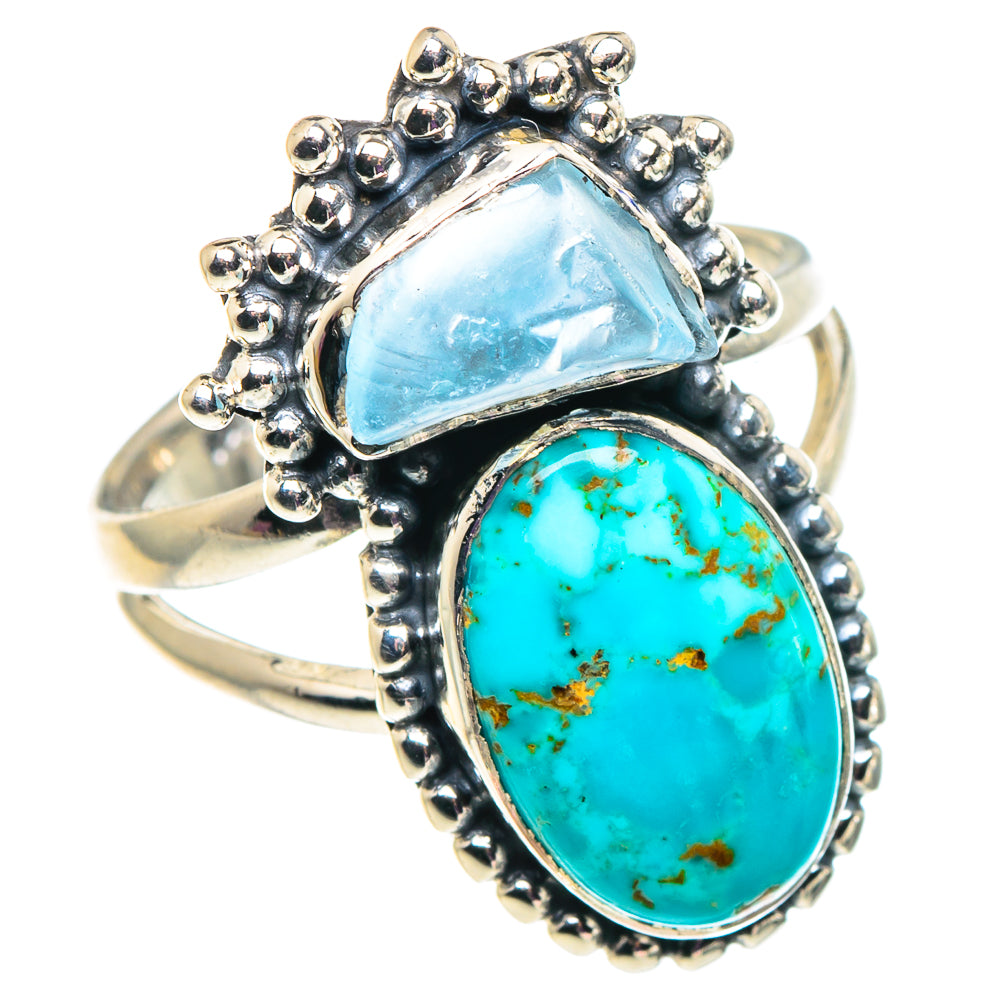 Tibetan Turquoise Rings handcrafted by Anasilvercos - RING92534