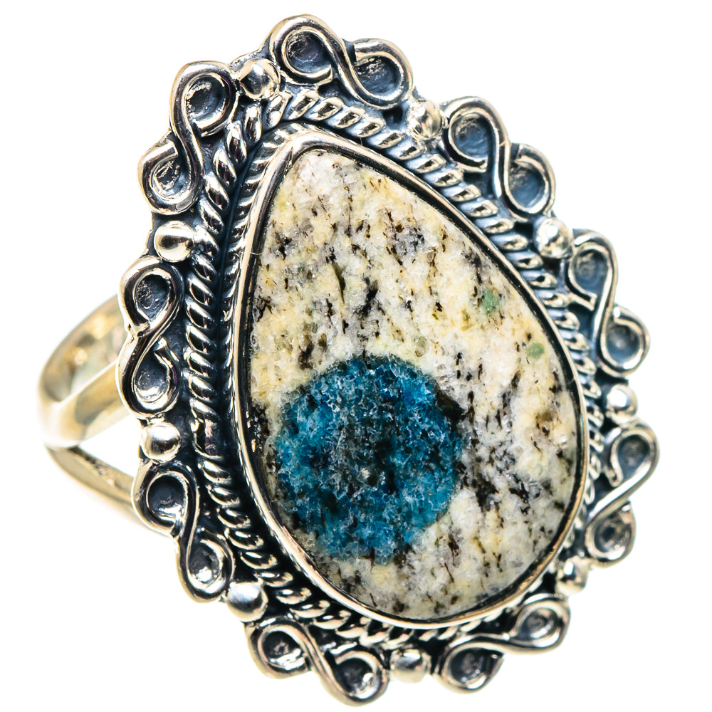 K2 Blue Azurite Rings handcrafted by Anasilvercos - RING92535