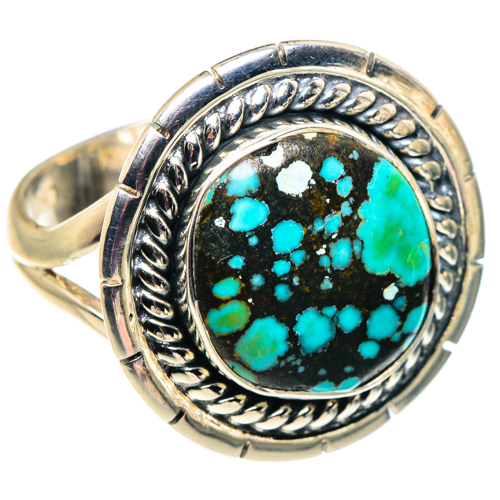 Tibetan Turquoise Rings handcrafted by Anasilvercos - RING92571