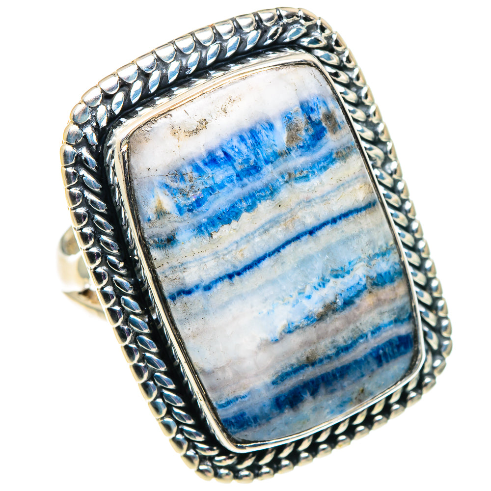 Blue Scheelite Rings handcrafted by Anasilvercos - RING92588