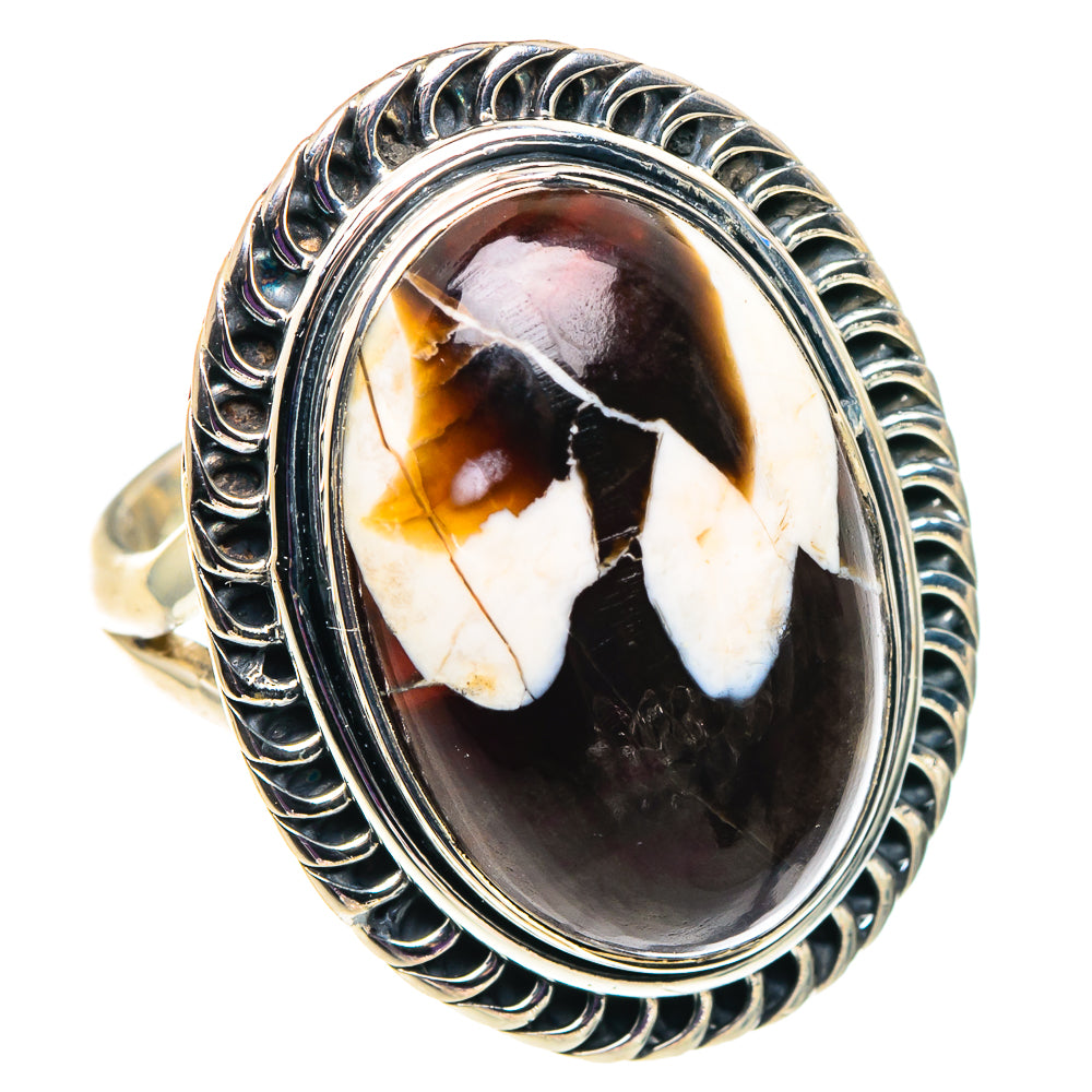 Peanut Wood Jasper Rings handcrafted by Anasilvercos - RING92603 - Photo 2