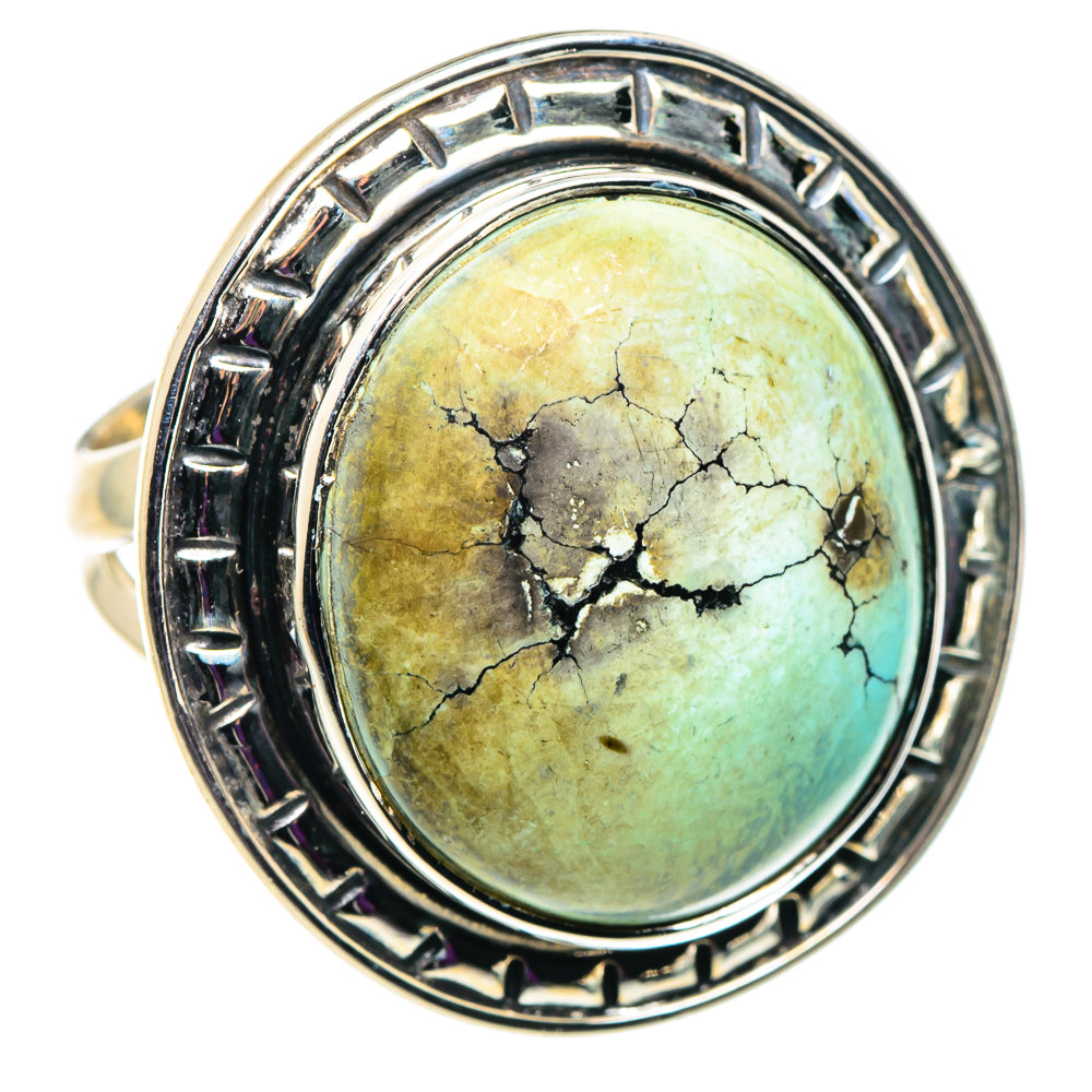 Tibetan Turquoise Rings handcrafted by Anasilvercos - RING92618
