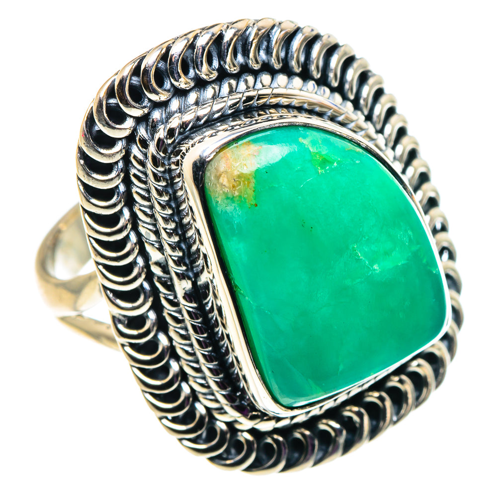 Chrysoprase Rings handcrafted by Anasilvercos - RING92665
