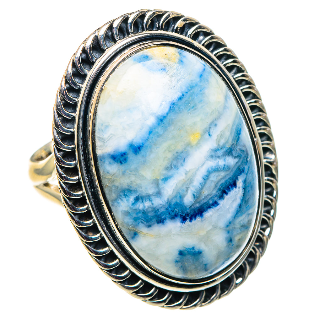 Blue Scheelite Rings handcrafted by Anasilvercos - RING92696