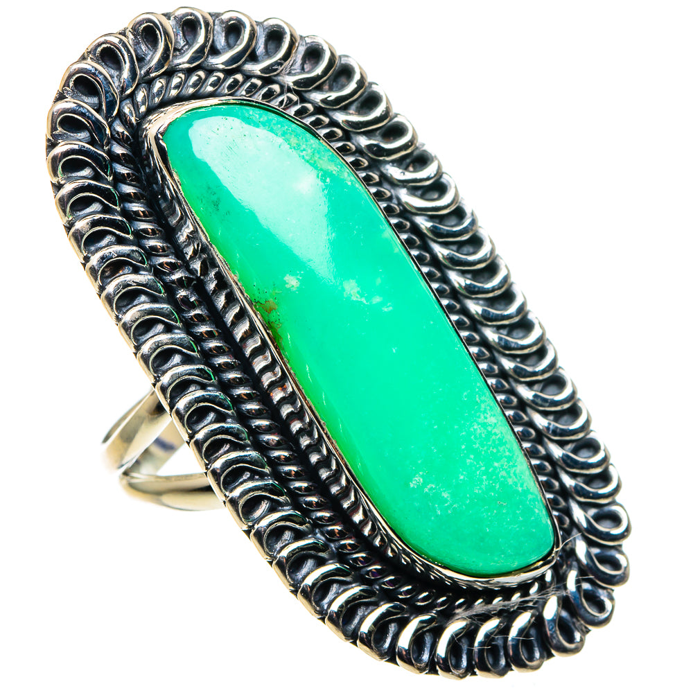 Chrysoprase Rings handcrafted by Anasilvercos - RING92702