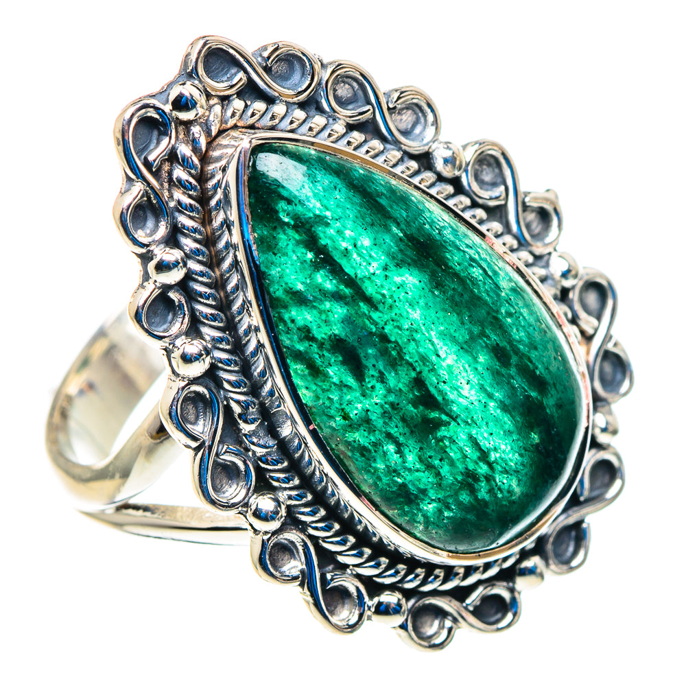Green Aventurine Rings handcrafted by Anasilvercos - RING92727