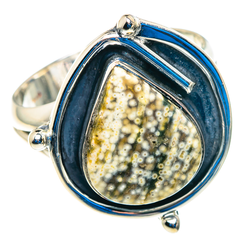 Ocean Jasper Rings handcrafted by Anasilvercos - RING92728