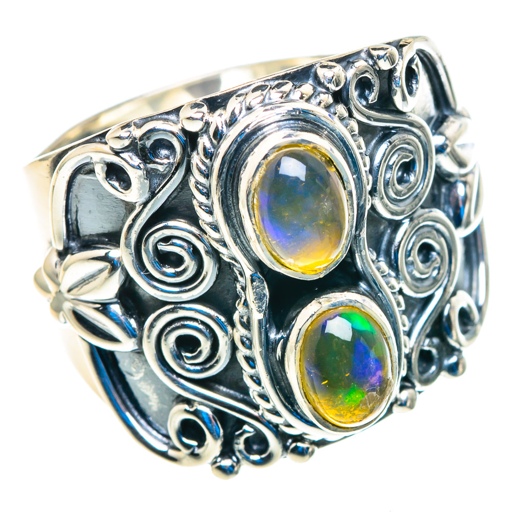 Ethiopian Opal Rings handcrafted by Anasilvercos - RING92745