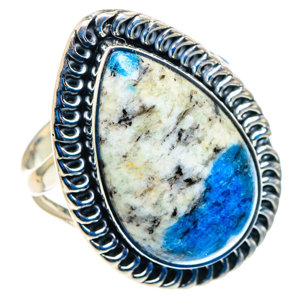 K2 Blue Azurite Rings handcrafted by Anasilvercos - RING92748