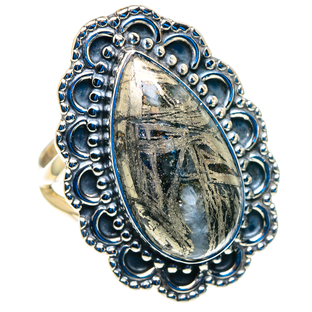 Pyrite Agate Rings handcrafted by Anasilvercos - RING92761