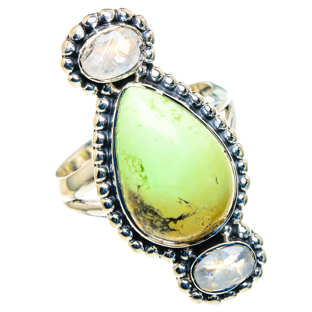Lemon Chrysoprase Rings handcrafted by Anasilvercos - RING92770