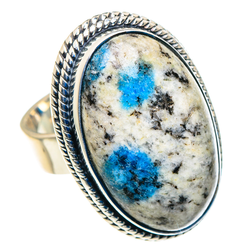 K2 Blue Azurite Rings handcrafted by Anasilvercos - RING92771
