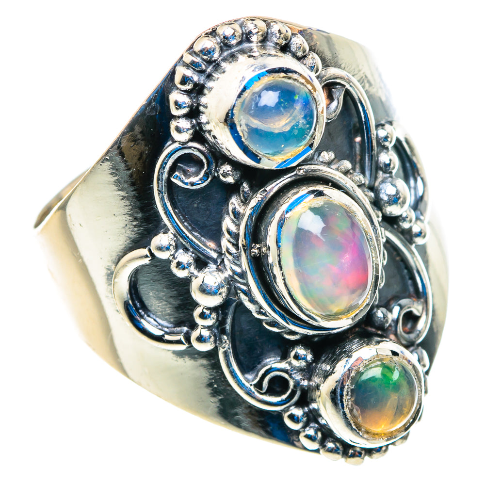 Ethiopian Opal Rings handcrafted by Anasilvercos - RING92786