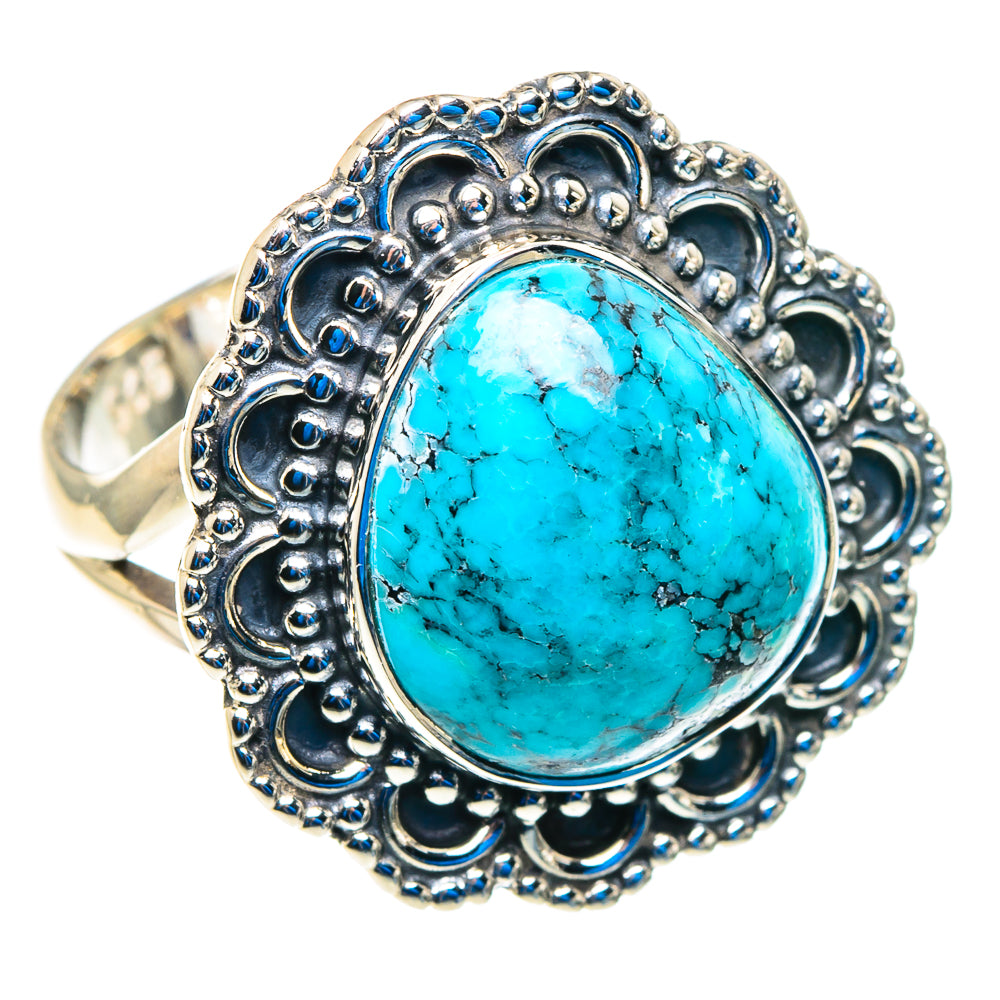 Tibetan Turquoise Rings handcrafted by Anasilvercos - RING92788