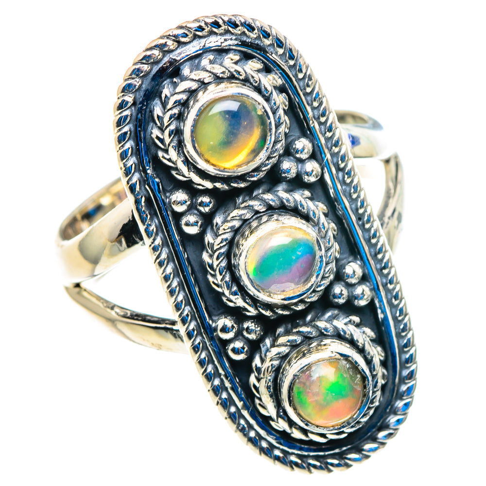 Ethiopian Opal Rings handcrafted by Anasilvercos - RING92802