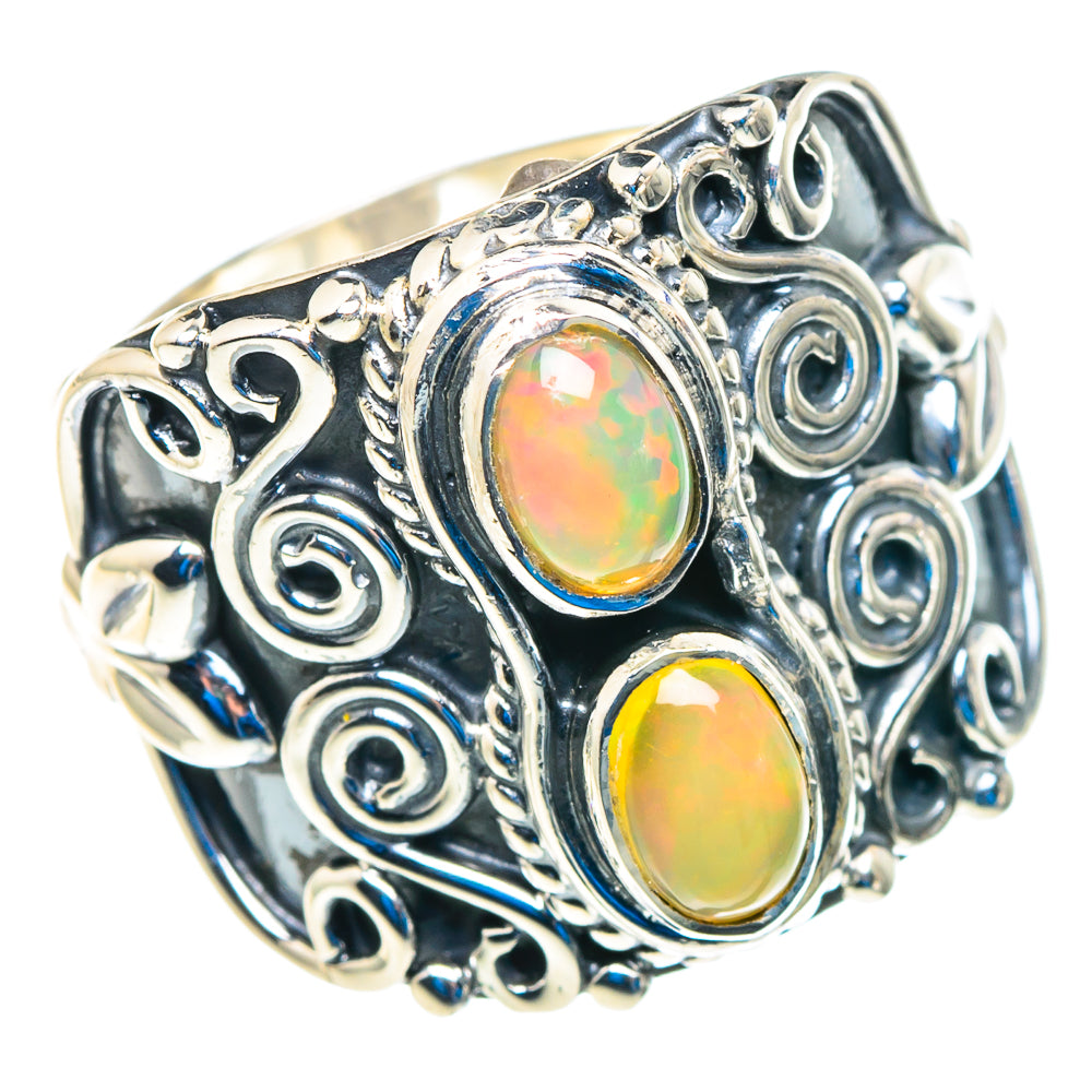 Ethiopian Opal Rings handcrafted by Anasilvercos - RING92803