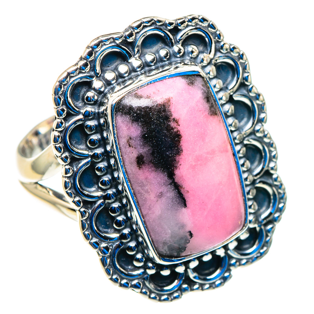 Rhodonite Rings handcrafted by Anasilvercos - RING92813