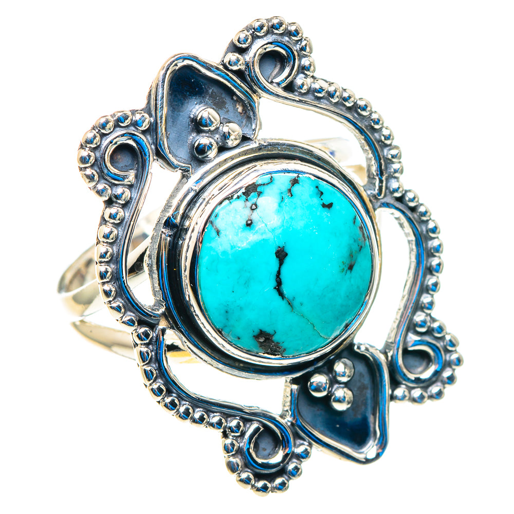Tibetan Turquoise Rings handcrafted by Anasilvercos - RING92856