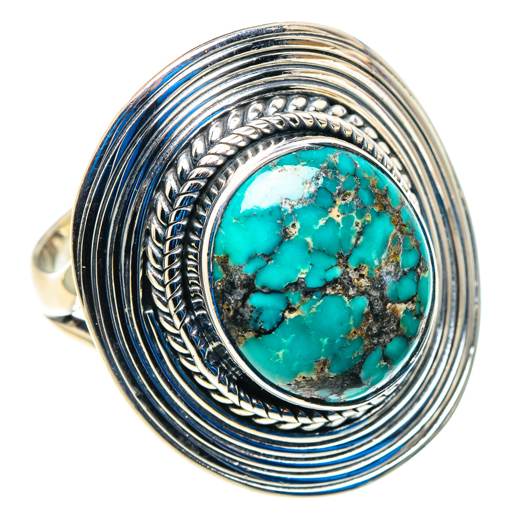 Tibetan Turquoise Rings handcrafted by Anasilvercos - RING92860