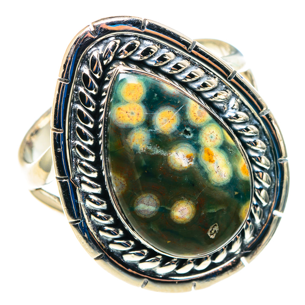 Rainbow Moonstone Rings handcrafted by Anasilvercos - RING92867