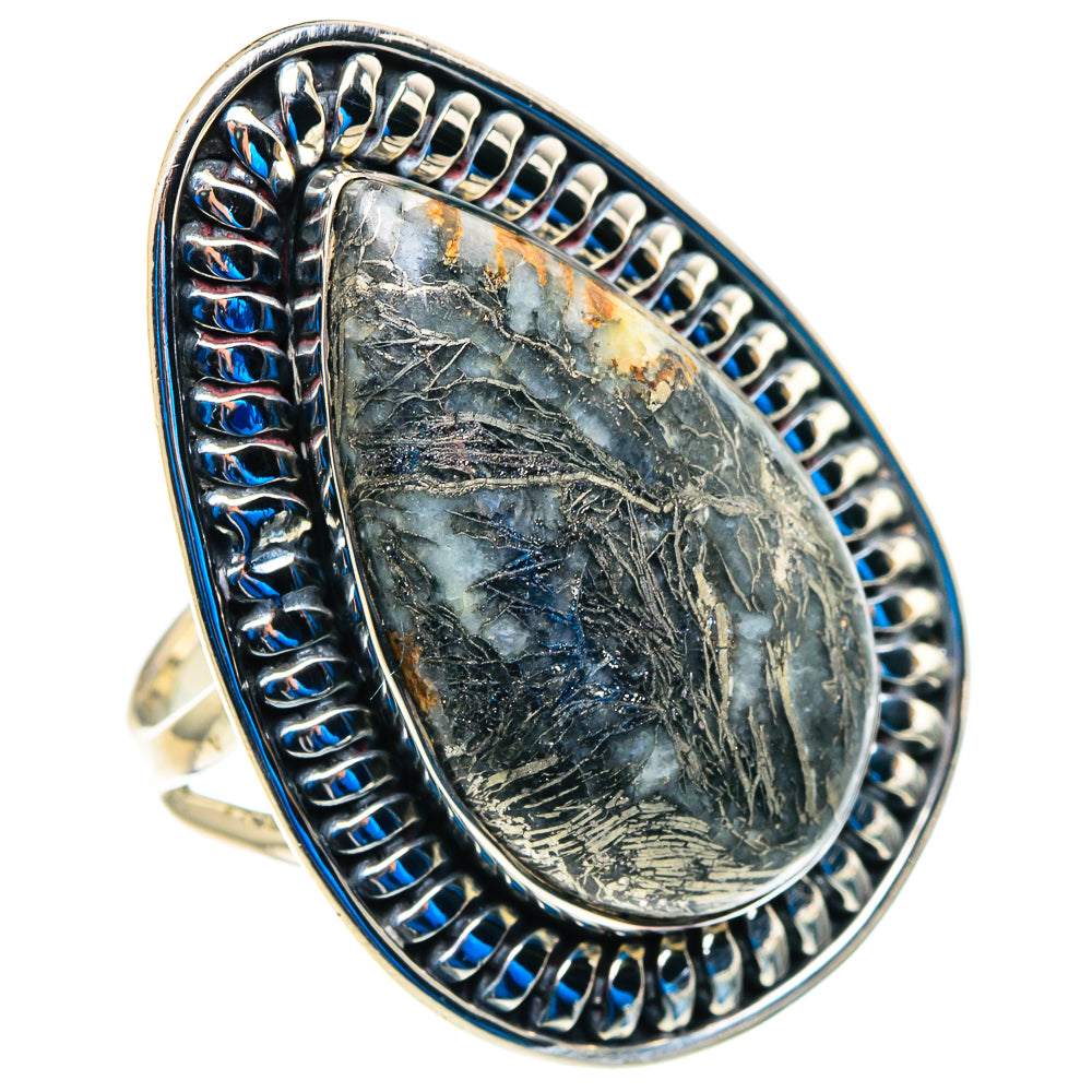 Pyrite Agate Rings handcrafted by Anasilvercos - RING92881 - Photo 2