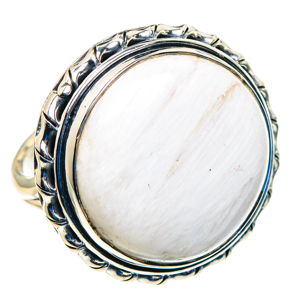 White Scolecite Rings handcrafted by Anasilvercos - RING92885