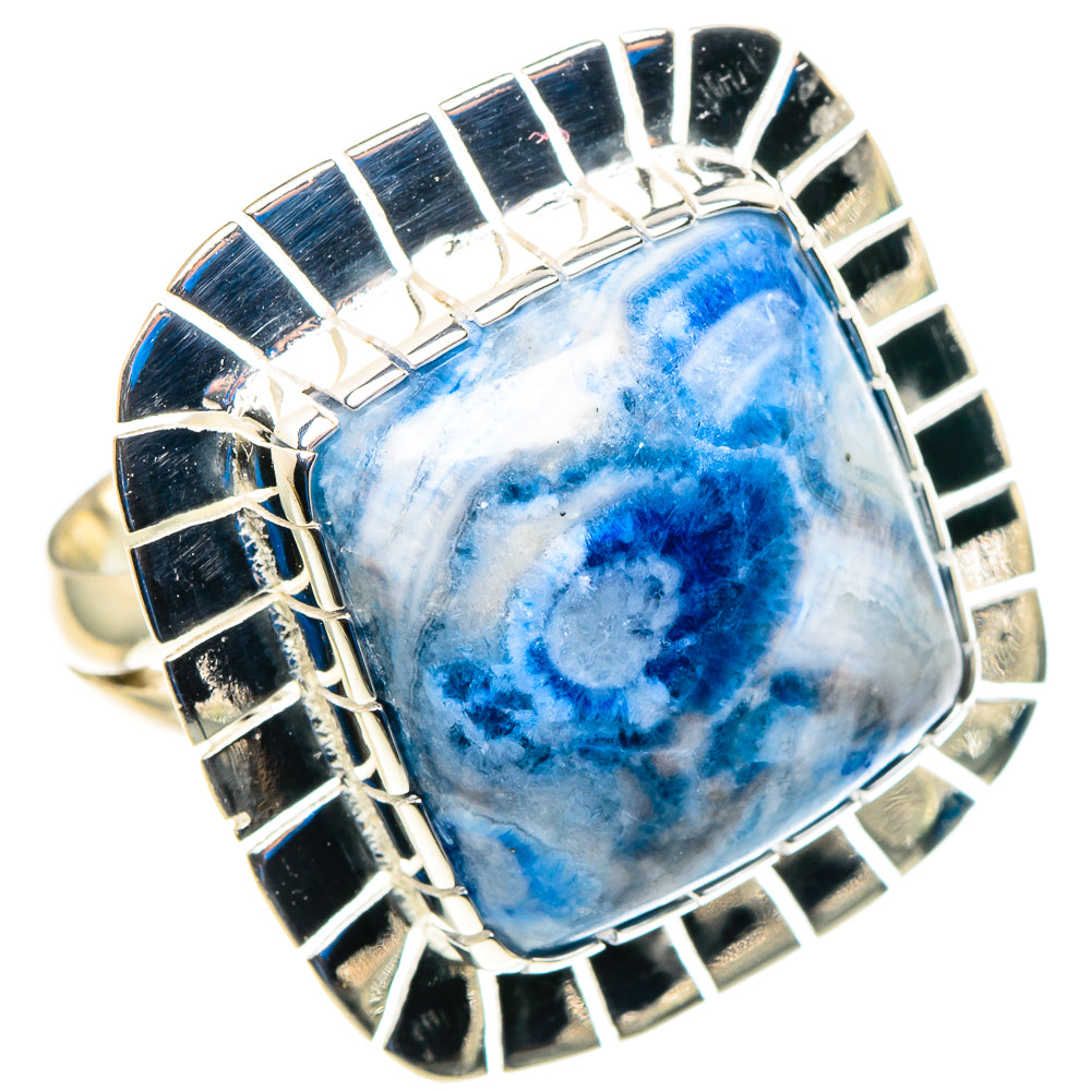Blue Scheelite Rings handcrafted by Anasilvercos - RING92892 - Photo 2