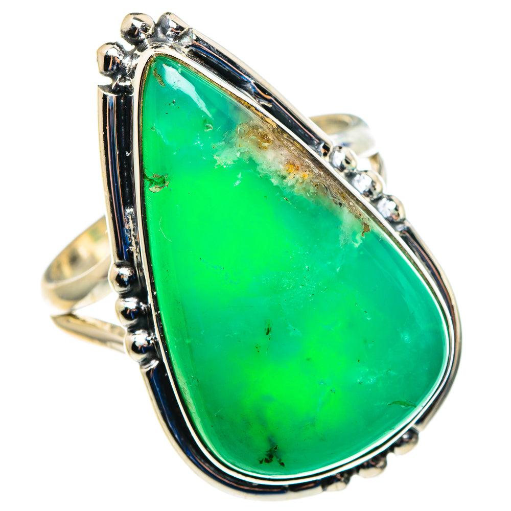 Chrysoprase Rings handcrafted by Anasilvercos - RING92898