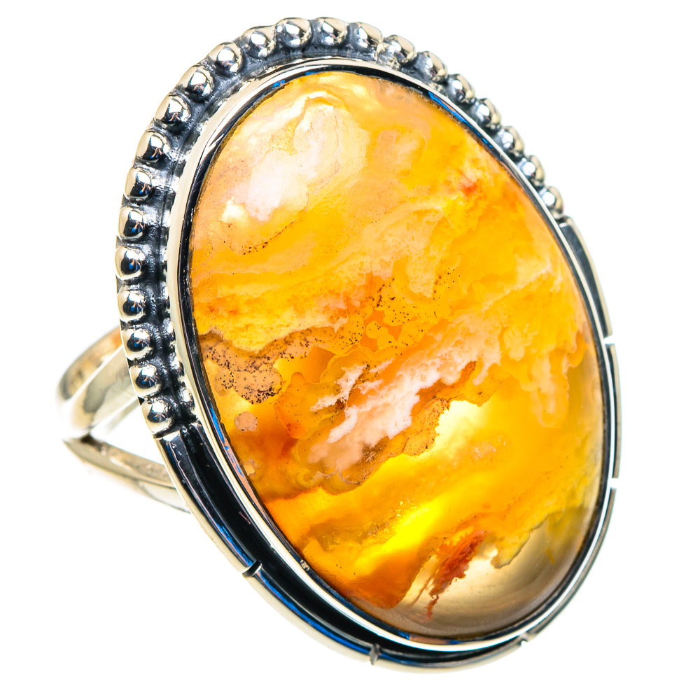 Plume Agate Rings handcrafted by Anasilvercos - RING92905